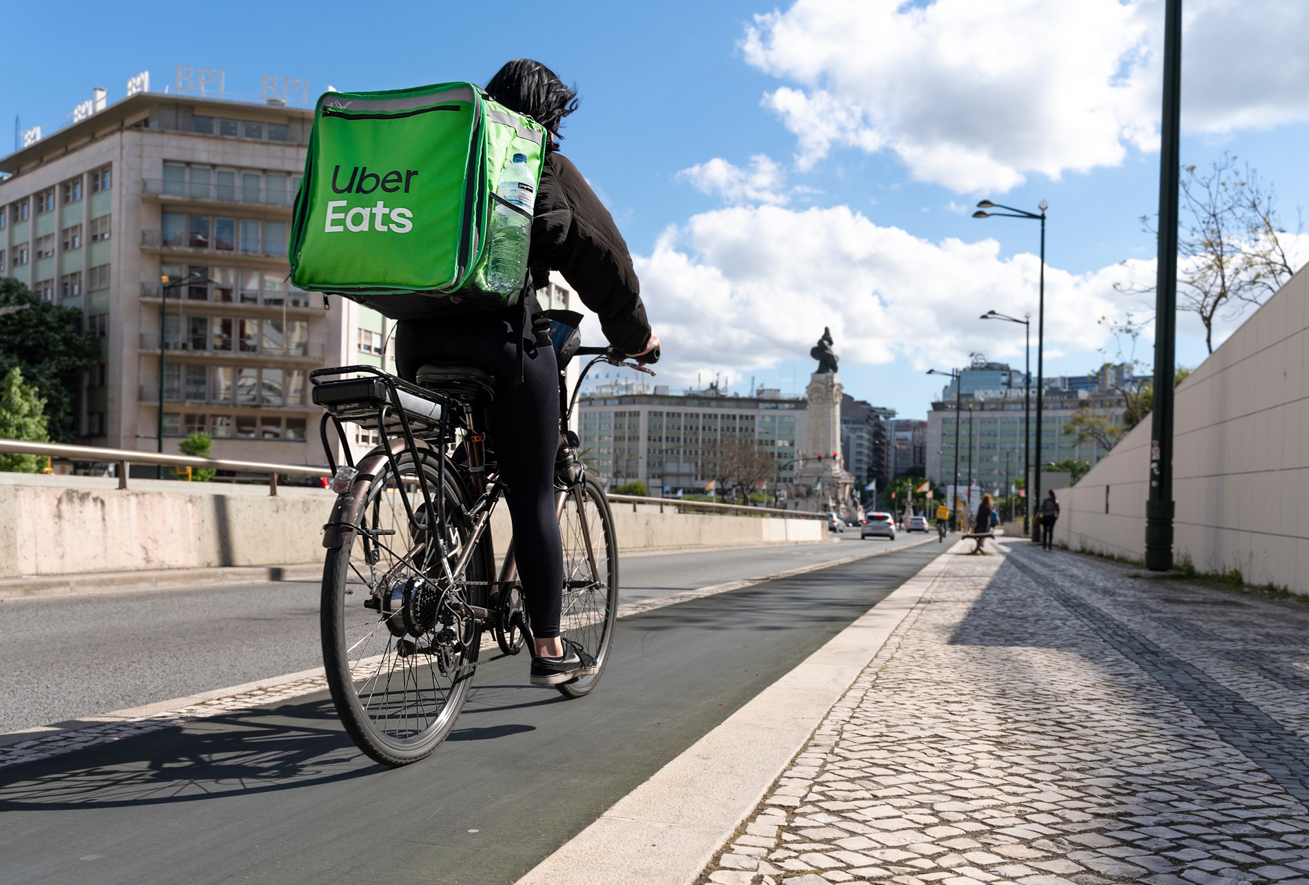 Deliver orders with bike uber